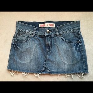 Denim mini skirt